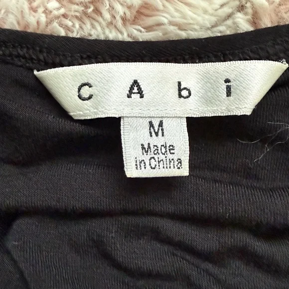 CAbi Lattice 2-piece set, a sheer, V-neck, cap-sleeve overblouse, floral Sz. M - Picture 2 of 4